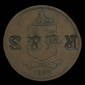 Canada, Robert Hopwood & Son, aucune dénomination : 1852