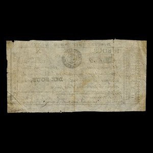 Canada, Wfd. Nelson & Cie., 10 sous : 22 juillet 1837