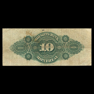 Canada, Molsons Bank, 10 dollars : 2 mai 1904