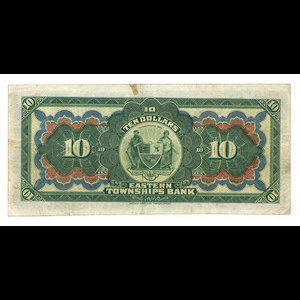 Canada, Eastern Townships Bank, 10 dollars : 2 janvier 1906