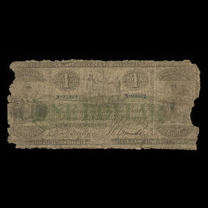 Canada, Bank of British North America, 1 dollar : 1 décembre 1862