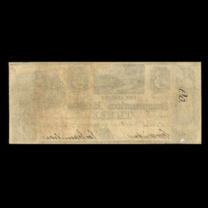 Canada, Niagara Suspension Bridge Bank, 3 dollars : 1 juillet 1841