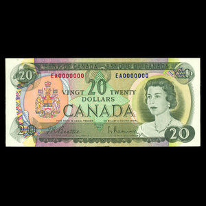 Canada, Banque du Canada, 20 dollars : 1969