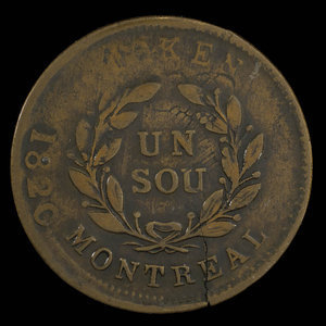 Canada, inconnu, 1 sou : 1838