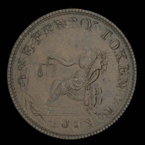 Canada, inconnu, 1 penny : 1812