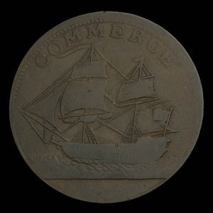 Canada, inconnu, 1/2 penny : 1781