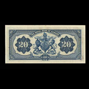 Canada, Banque Royale du Canada, 20 dollars : 2 janvier 1913