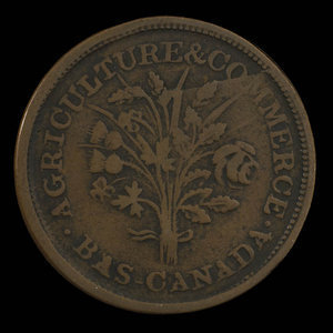 Canada, Dexter Chapin, 1 sou : 1838