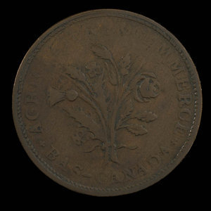 Canada, inconnu, 1 sou : 1838