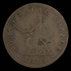 Canada, inconnu, 1/2 penny : 1815