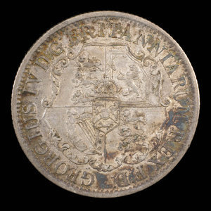 Grande-Bretagne, George IV, 1/4 dollar : 1822