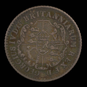 Grande-Bretagne, George IV, 1/16 dollar : 1822