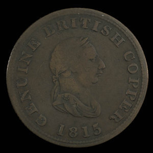 Canada, inconnu, 1/2 penny : 1815