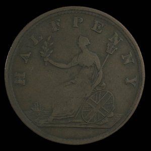 Canada, inconnu, 1/2 penny : 1815