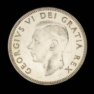 Canada, Georges VI, 25 cents : 1950