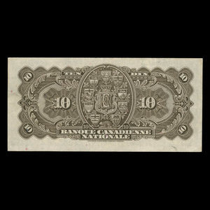 Canada, Banque Canadienne Nationale, 10 dollars : 2 janvier 1935