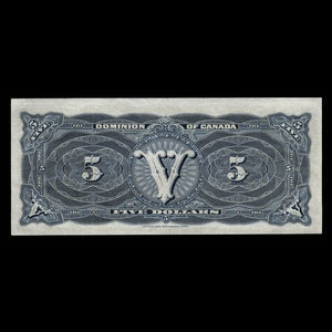 Canada, Dominion du Canada, 5 dollars : 1 mai 1912