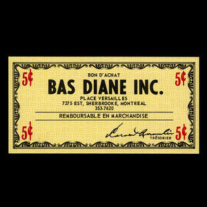 Canada, Bas Diane Inc., 5 cents : 7 janvier 1971