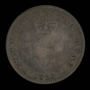 Grande-Bretagne, George IV, 1/8 dollar : 1822