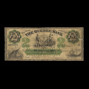 Canada, Banque de Québec, 2 dollars : 2 janvier 1863