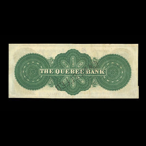 Canada, Banque de Québec, 5 dollars : 2 janvier 1863