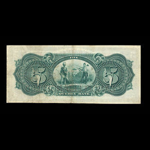 Canada, Banque de Québec, 5 dollars : 3 janvier 1898