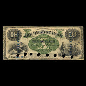 Canada, Banque de Québec, 10 dollars : 2 janvier 1863