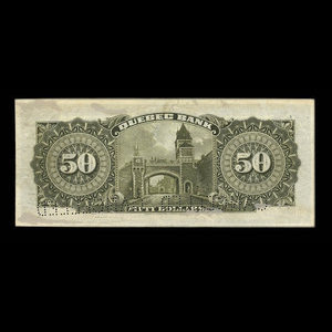 Canada, Banque de Québec, 50 dollars : 3 janvier 1911