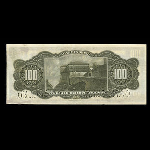 Canada, Banque de Québec, 100 dollars : 3 janvier 1911