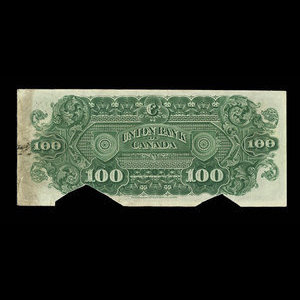 Canada, Union Bank of Canada (The), 100 dollars : 1 juillet 1912