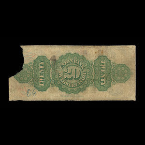 Canada, Union Bank of Lower Canada, 20 dollars : 1 septembre 1870