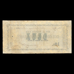 Canada, William Price & Fils, 10 shillings : 1 novembre 1848