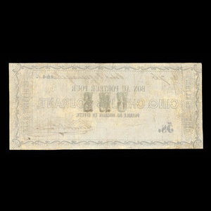 Canada, William Price & Fils, 5 shillings : 1 novembre 1848