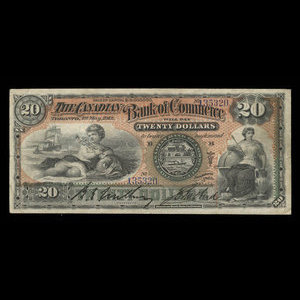 Canada, Canadian Bank of Commerce, 20 dollars : 1 mai 1912