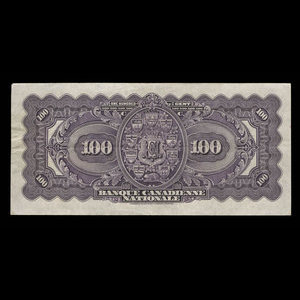 Canada, Banque Canadienne Nationale, 100 dollars : 1 février 1925