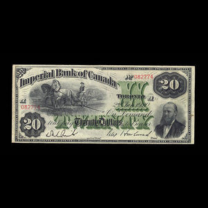 Canada, Imperial Bank of Canada, 20 dollars : 2 janvier 1920