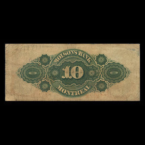 Canada, Molsons Bank, 10 dollars : 2 juillet 1901