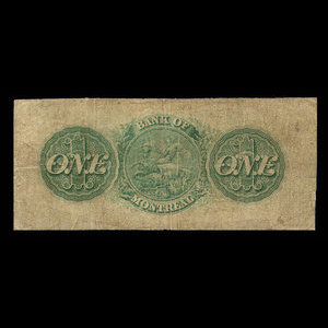 Canada, Banque de Montréal, 1 dollar : 3 janvier 1859