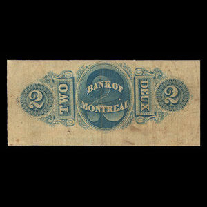 Canada, Banque de Montréal, 2 dollars : 1 août 1856