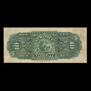 Canada, La Banque Nationale, 10 dollars : 2 janvier 1897