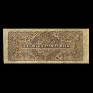 Canada, Royal Canadian Bank, 1 dollar : 26 juillet 1865