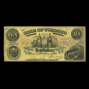 Canada, Bank of Toronto (The), 10 dollars : 1 février 1912