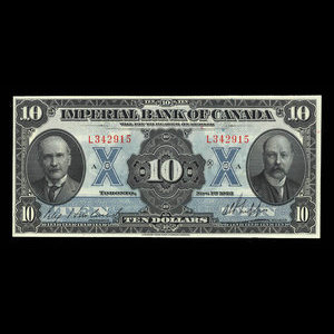 Canada, Imperial Bank of Canada, 10 dollars : 1 novembre 1923