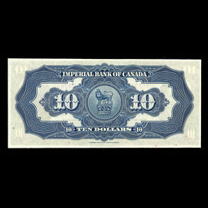 Canada, Imperial Bank of Canada, 10 dollars : 1 novembre 1923