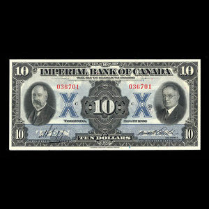 Canada, Imperial Bank of Canada, 10 dollars : 1 novembre 1933