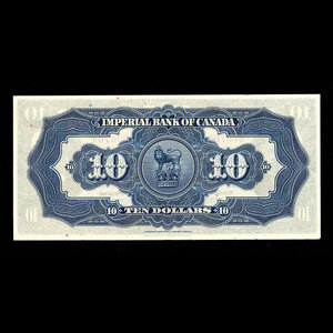 Canada, Imperial Bank of Canada, 10 dollars : 1 novembre 1933