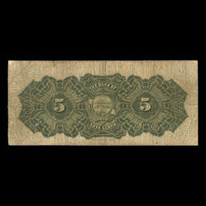 Canada, Banque Nouvelle-Écosse, 5 dollars : 1 juin 1898