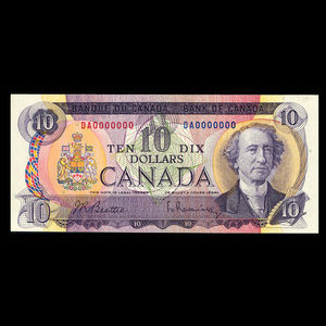 Canada, Banque du Canada, 10 dollars : 1971