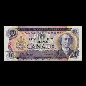 Canada, Banque du Canada, 10 dollars : 1971