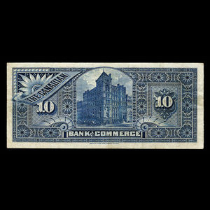 Canada, Canadian Bank of Commerce, 10 dollars : 2 janvier 1892